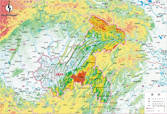 武隆地形图.重庆市规划局供图 华龙网发