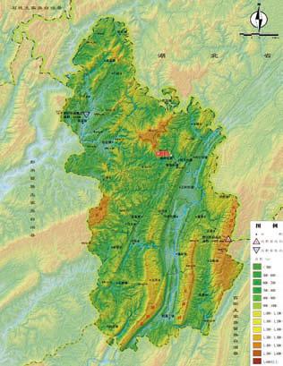 黔江地形图.重庆市规划局供图 华龙网发