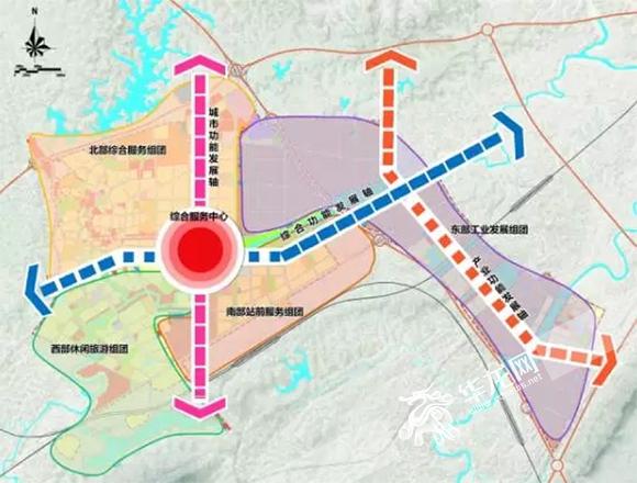 铜梁区中心城区空间结构图(2014年版).重庆市规划局供图 华龙网发