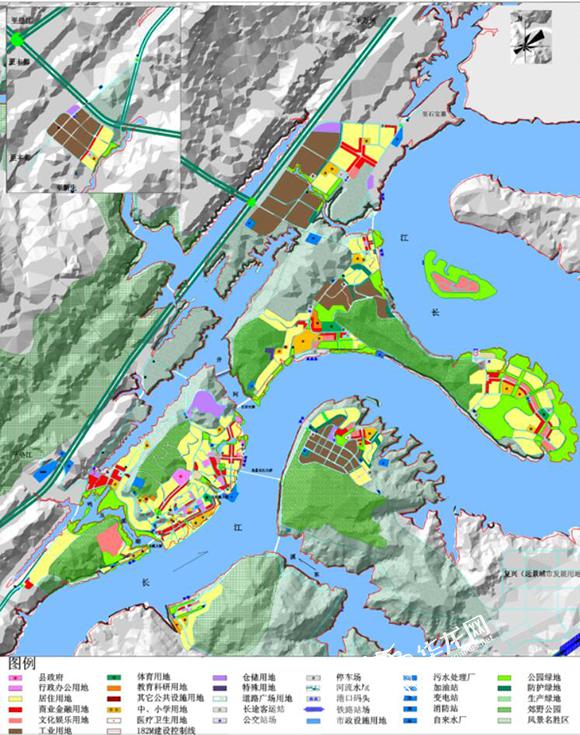 忠县城市土地利用规划图.重庆市规划局供图 华龙网发