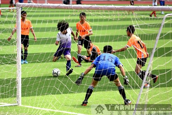 桂林市初中生七人制足球赛战罢
