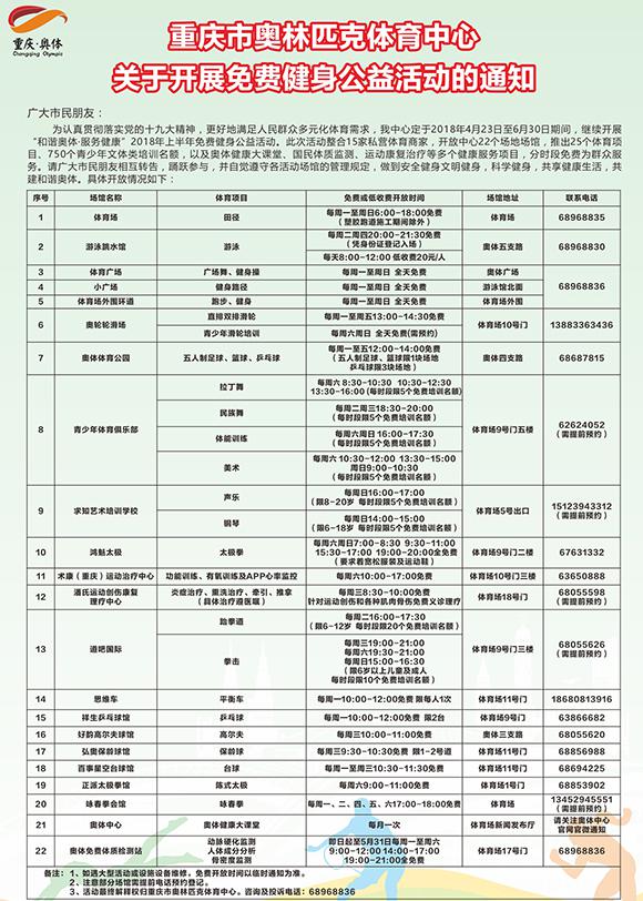 体启动免费健身季 还为青少年提供免费培训名