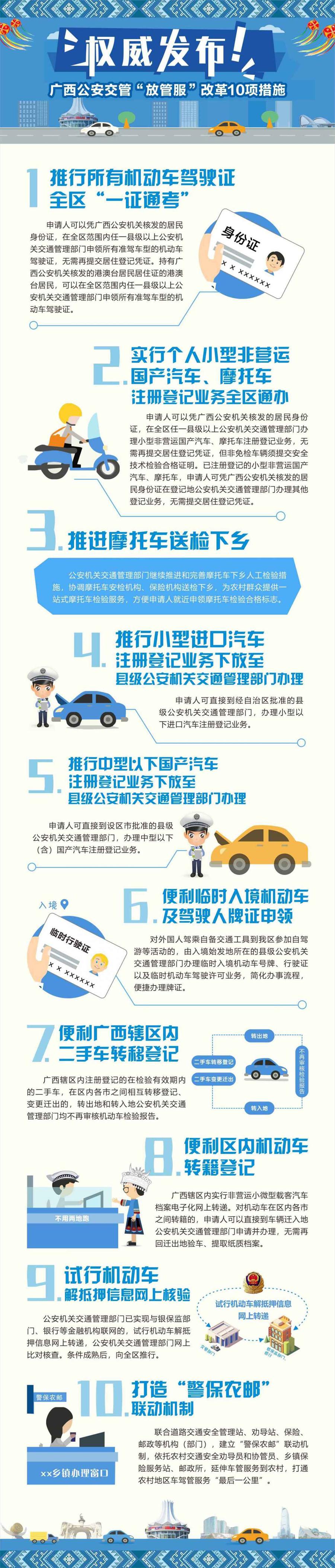 权威发布！广西公安交管“放管服”改革10项措施