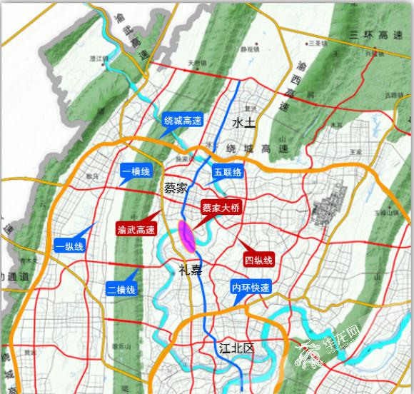 [内畅外联]蔡家嘉陵江大桥今日开工 北碚到照母山片区仅需15分钟