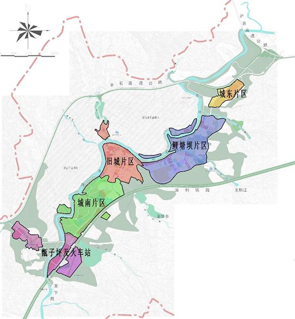 石柱县城市总体规划结构图(09年局部修改版)