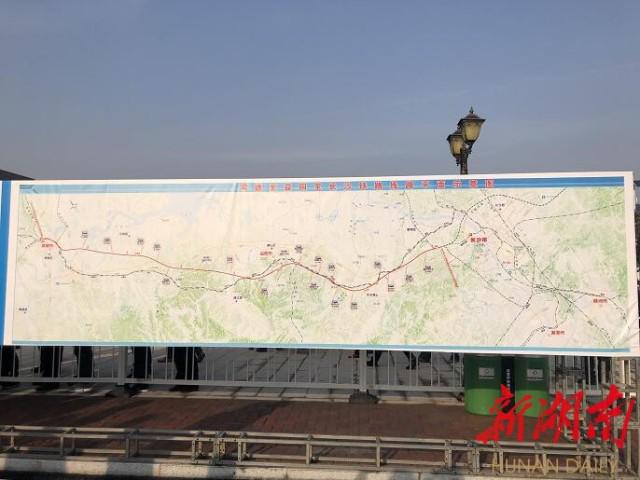常德至益阳至长沙铁路线路示意图