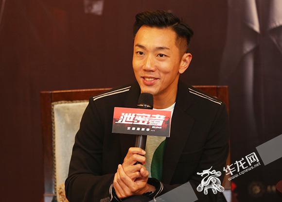 电影《泄密者》主演刘浩龙. 记者 刘嵩 摄