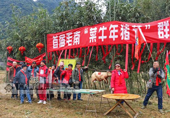 河池环江下南乡举办菜牛年猪节欢庆新年(图)