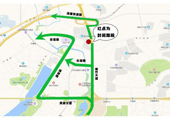 南寧東葛路部分路段雙向全封閉施工 請注意繞道