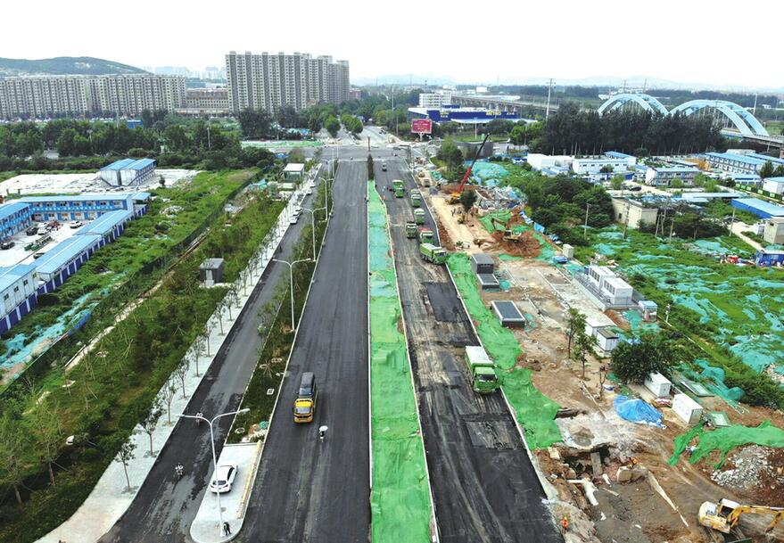 经十路齐鲁大道路口恢复交通将缓解济南西部交通压力