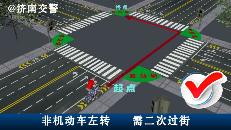 非機動車路口左轉掉頭怎麼走不可以逆行你真的知道嗎