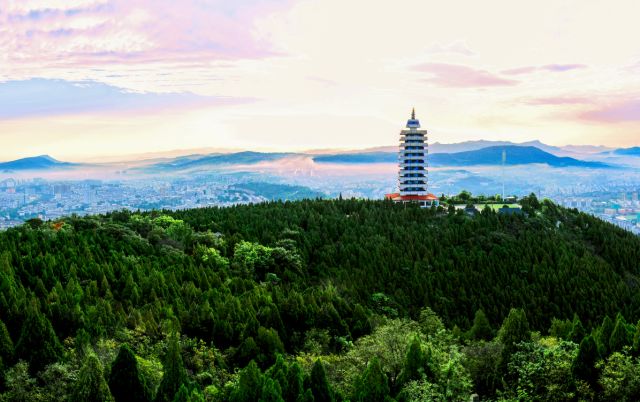 淄博生态文化游原山国家森林公园航拍720vr全景漫游你见过吗