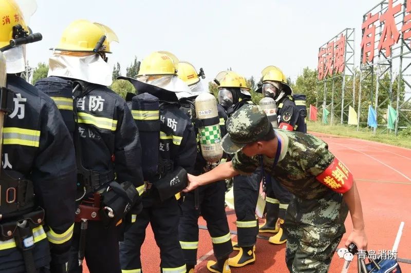 全省消防部隊夏季訓練東部賽區第一次區域比武競賽在青島拉開帷幕